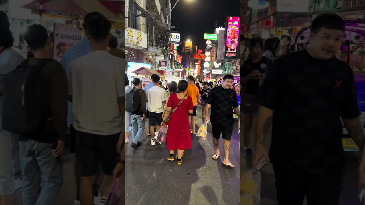 泰國曼谷唐人街，夜市旺到不得了🥳🥳