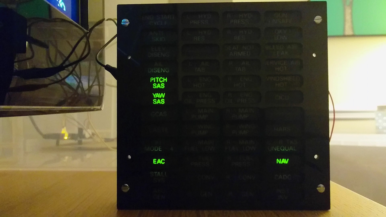 DCS A10C Prototype Caution Light Panel