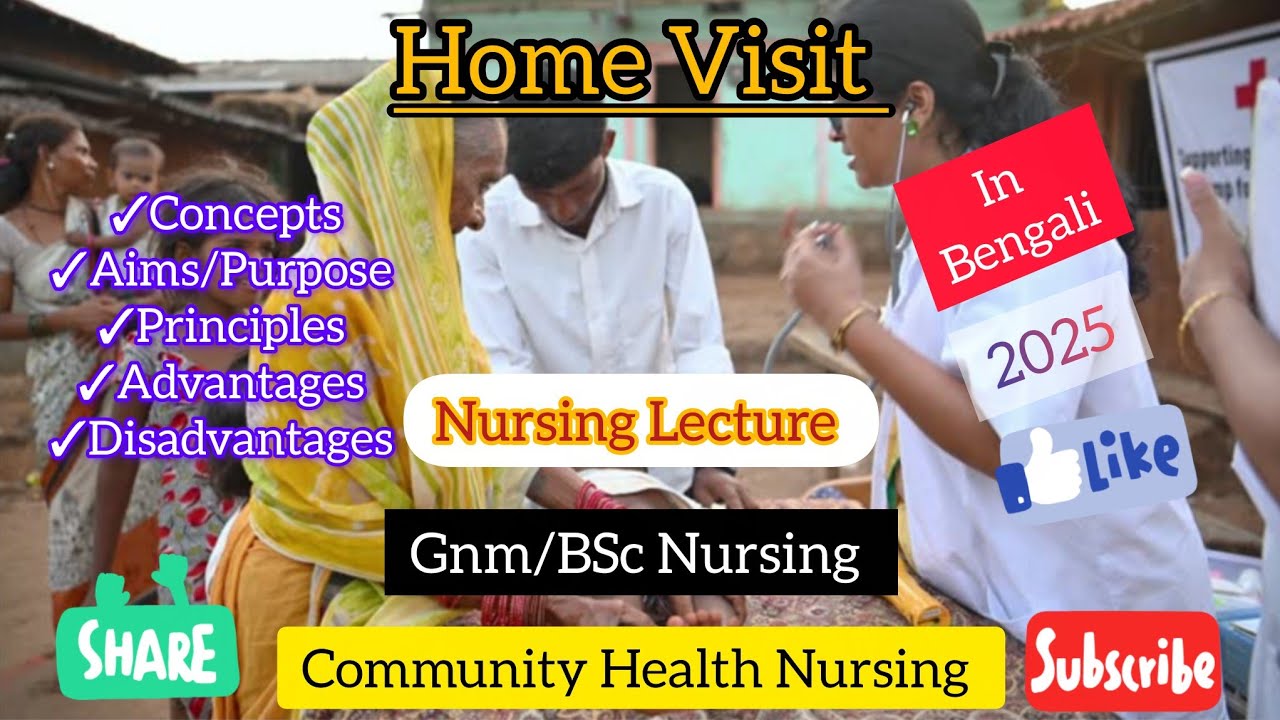 Home Visit|Concept;Aims;Principles;Merits;Demerits|Community Health Nursing|Nursing Lecture Bengali 