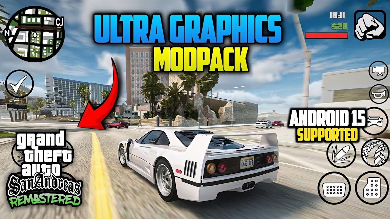 GTA San Andreas Graphics Modpack | Ultra Remastered For Android 🎯