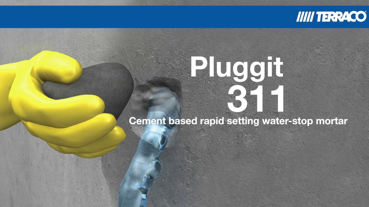 Pluggit 311 | Cement based rapid setting water-stop mortar