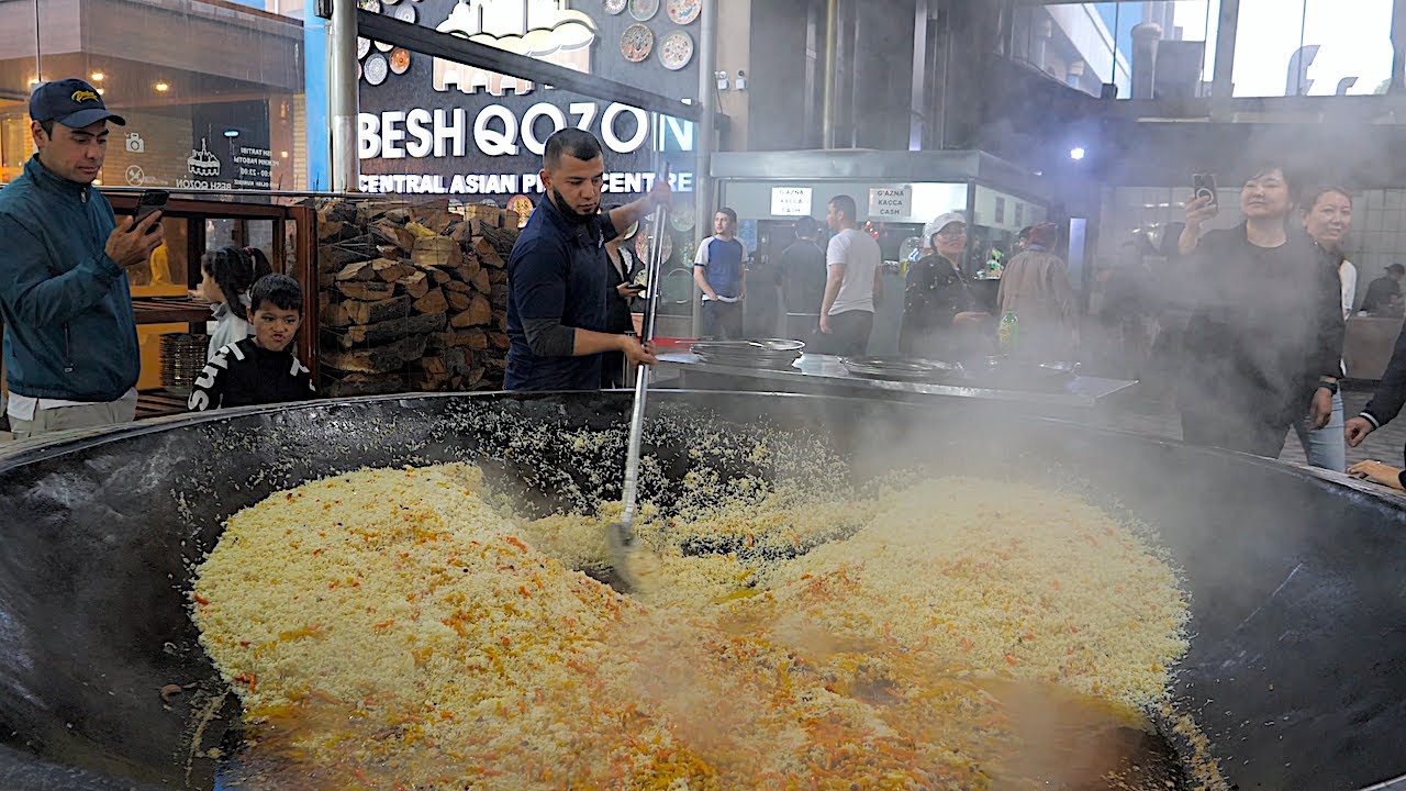 WORLD BIGGEST GIANT MEAT UZBEK PILAF | UZBEKISTAN MOST POPULAR NATIONAL FOOD UZBEK CUISINE