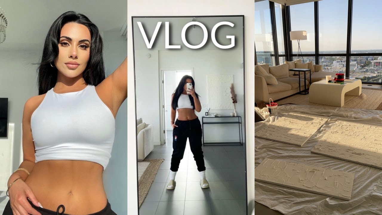 VLOG Продление аренды в Майами??, Обновление дома и создание текстурированного искусства своими р...