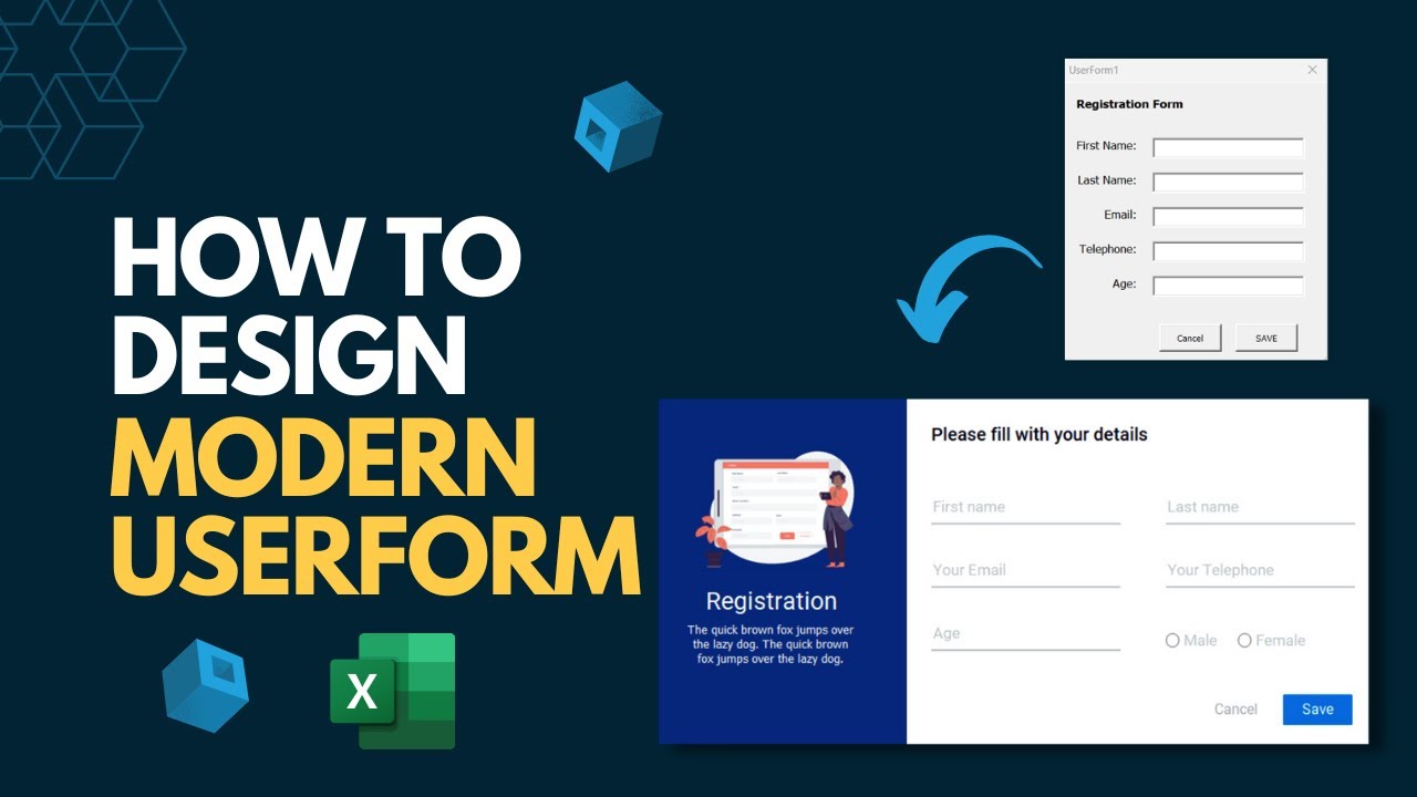 How to Design Modern VBA Userform in Excel | in Hindi