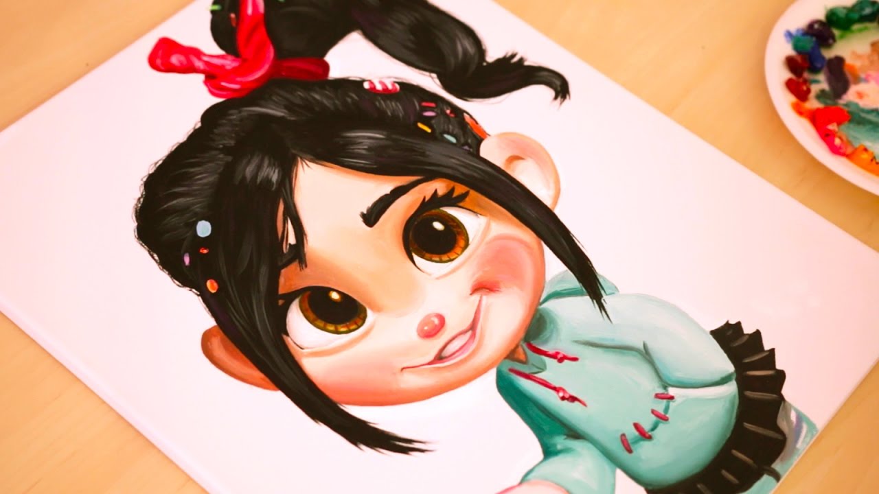 Painting Vanellope - Wreck It Ralph