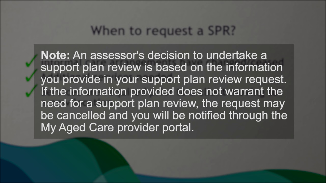 How to request a support plan review