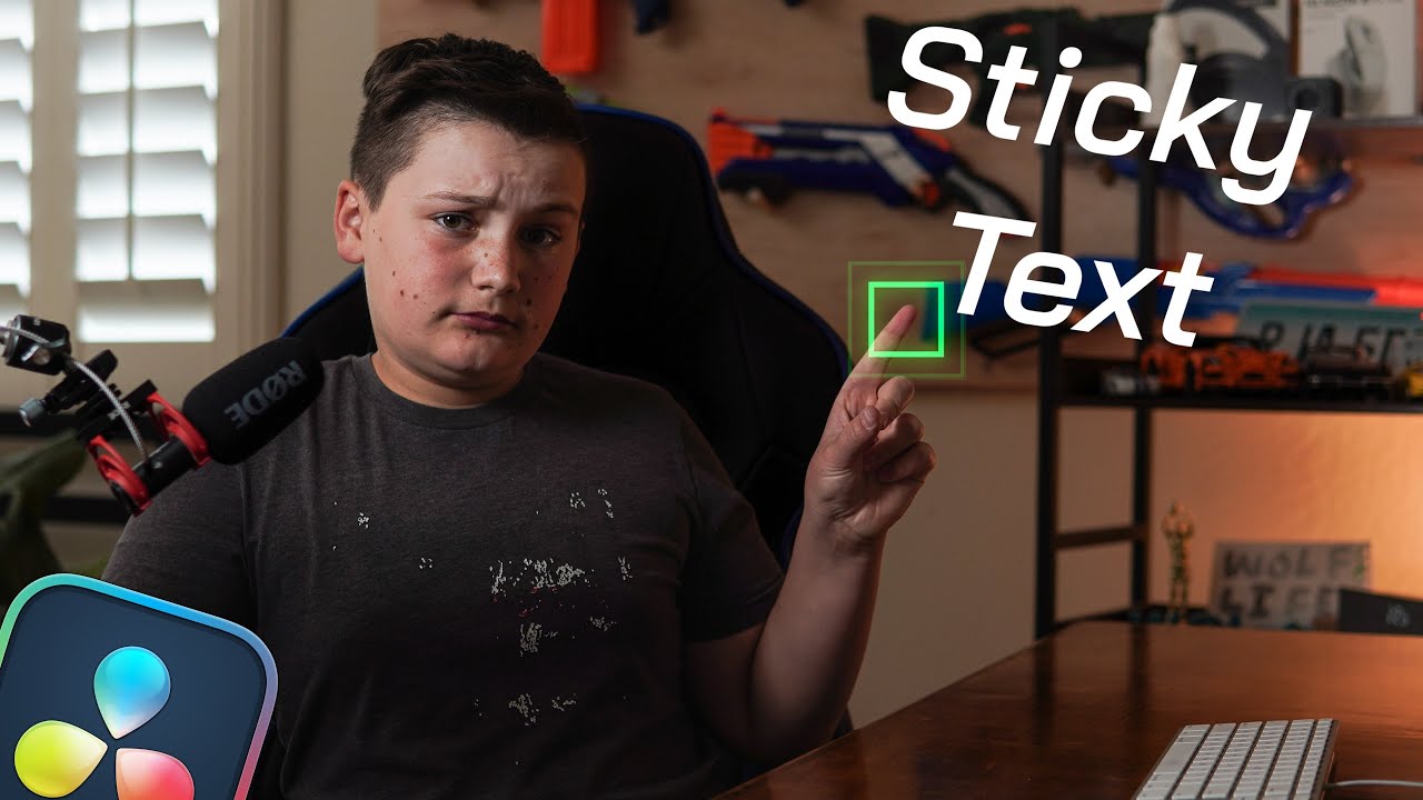 How To Make Sticky Text In Davinci Resolve