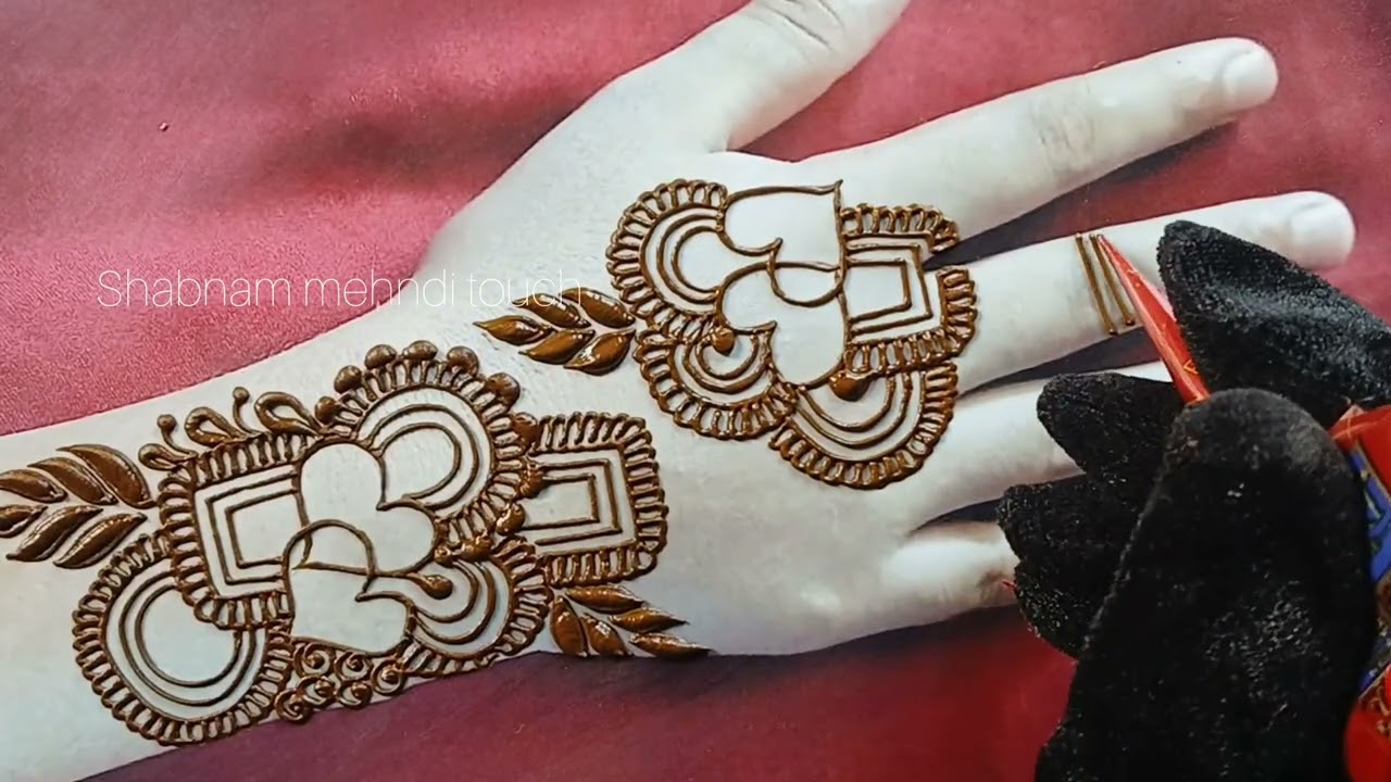 Heart shape mehndi design eid special ll back side simple mehndi design ll