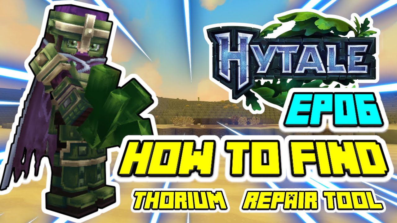 Эпизод 06 - Hytale: Как найти торий! Зона 2. Средняя кожа и инструмент для ремонта!