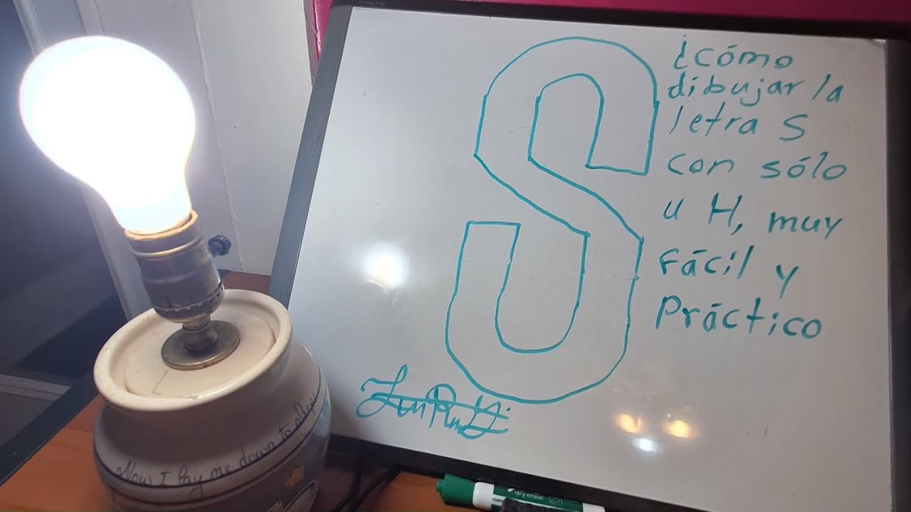 ¿Cómo dibujar la letra (S) tan sólo usando 4 letras H, muy fácil y práctoco?...