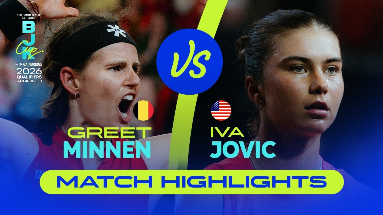 Greet Minnen (BEL) vs Iva Jovic (USA) | 2026 Billie Jean King Cup Qualifiers | Highlights