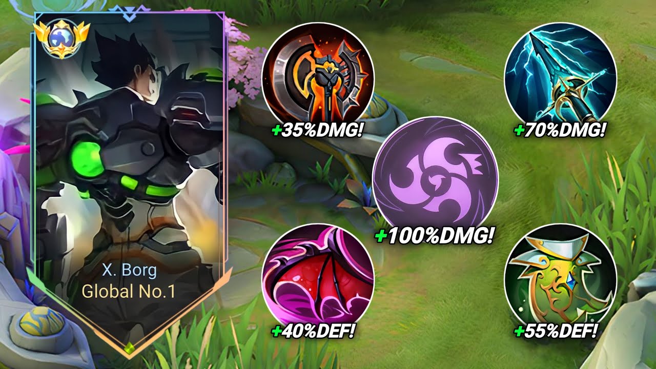I FINALLY FOUND BEST BUILD & EMBLEM FOR SUSTAIN & DAMAGE X BORG 2025!! (99% BROKEN!)