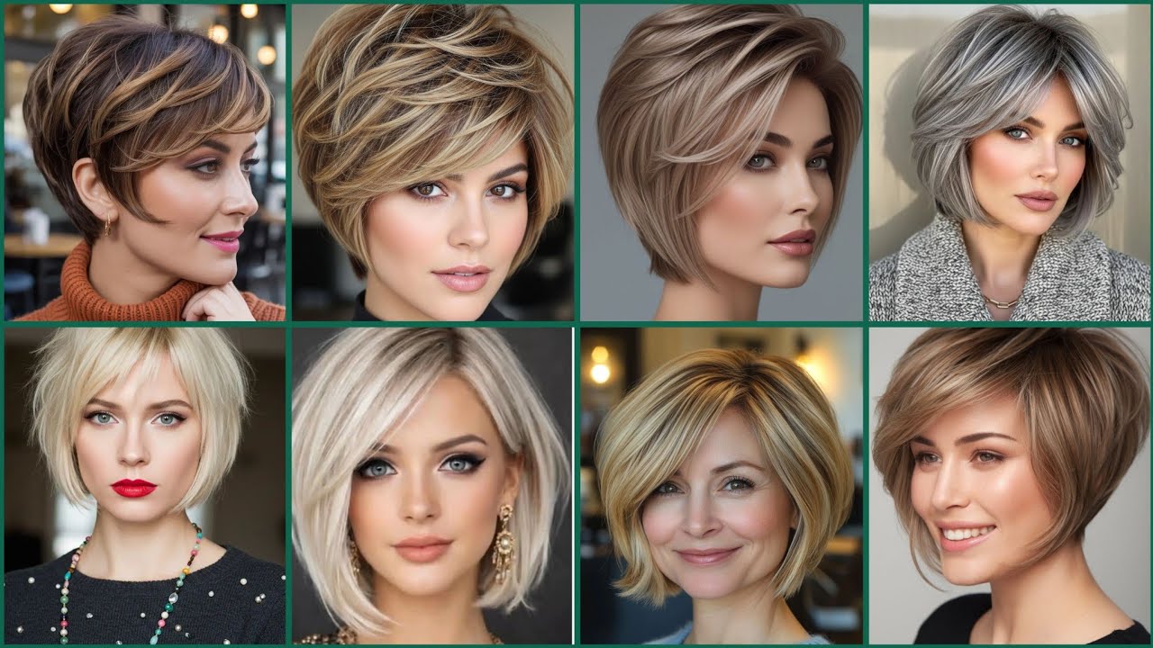 Stylish and most beautiful pixie Bob fancy haircut hair dye colour highlights ideas