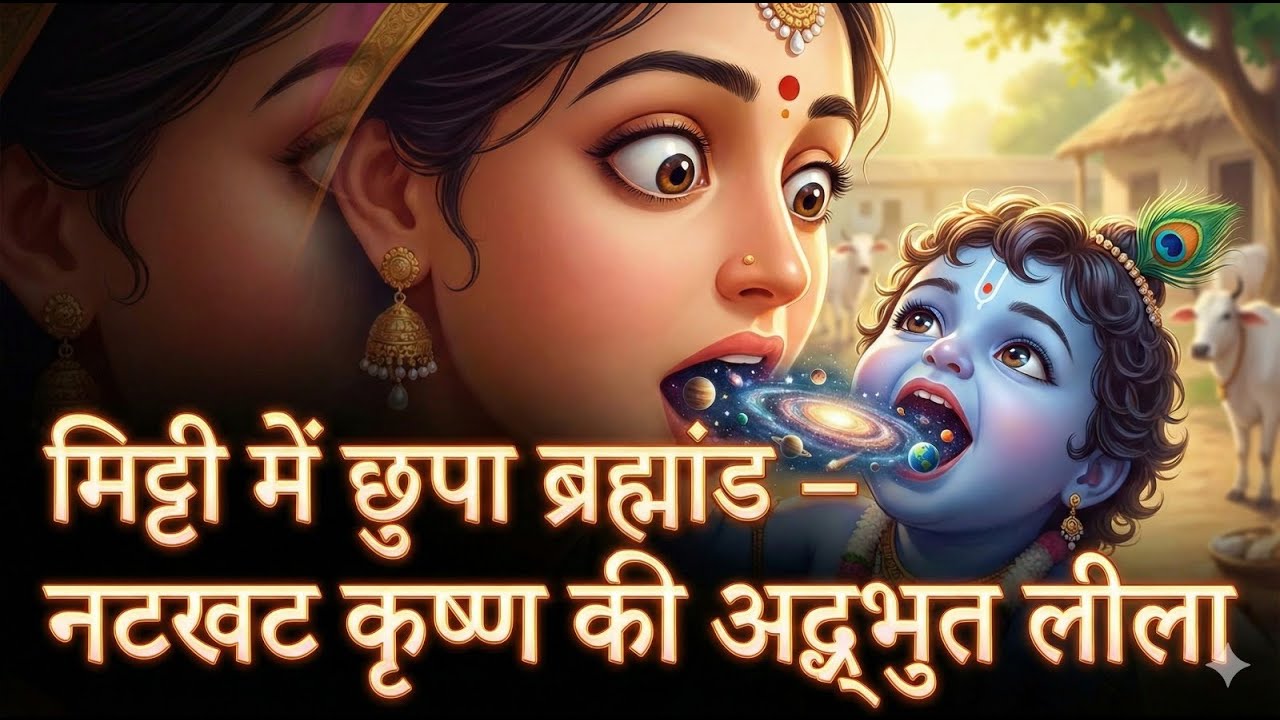 नटखट कान्हा की अद्भुत लीला – मिट्टी में छुपा था पूरा संसार