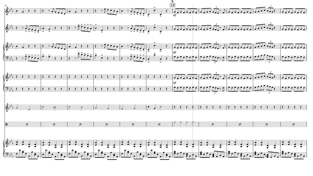 Looping the Rooms for Percussion Ensemble (sheet music)