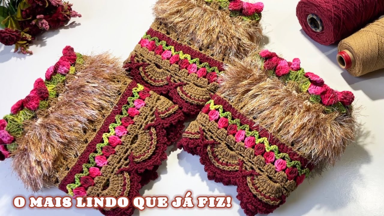 🎯 ESSE JOGO DE BANHEIRO SUPEROU TODAS AS EXPECTATIVAS! 🤩🤎 #vlog #croche #crochet 