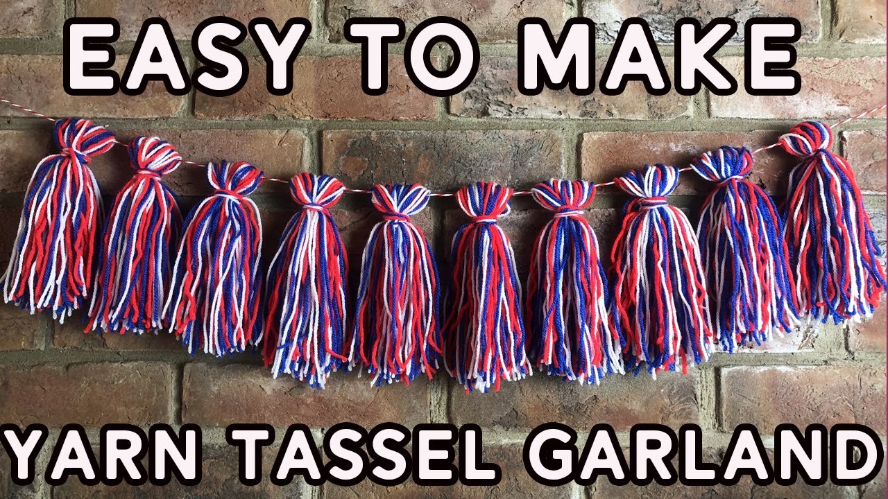 DIY How To Make A Yarn Tassel Garland