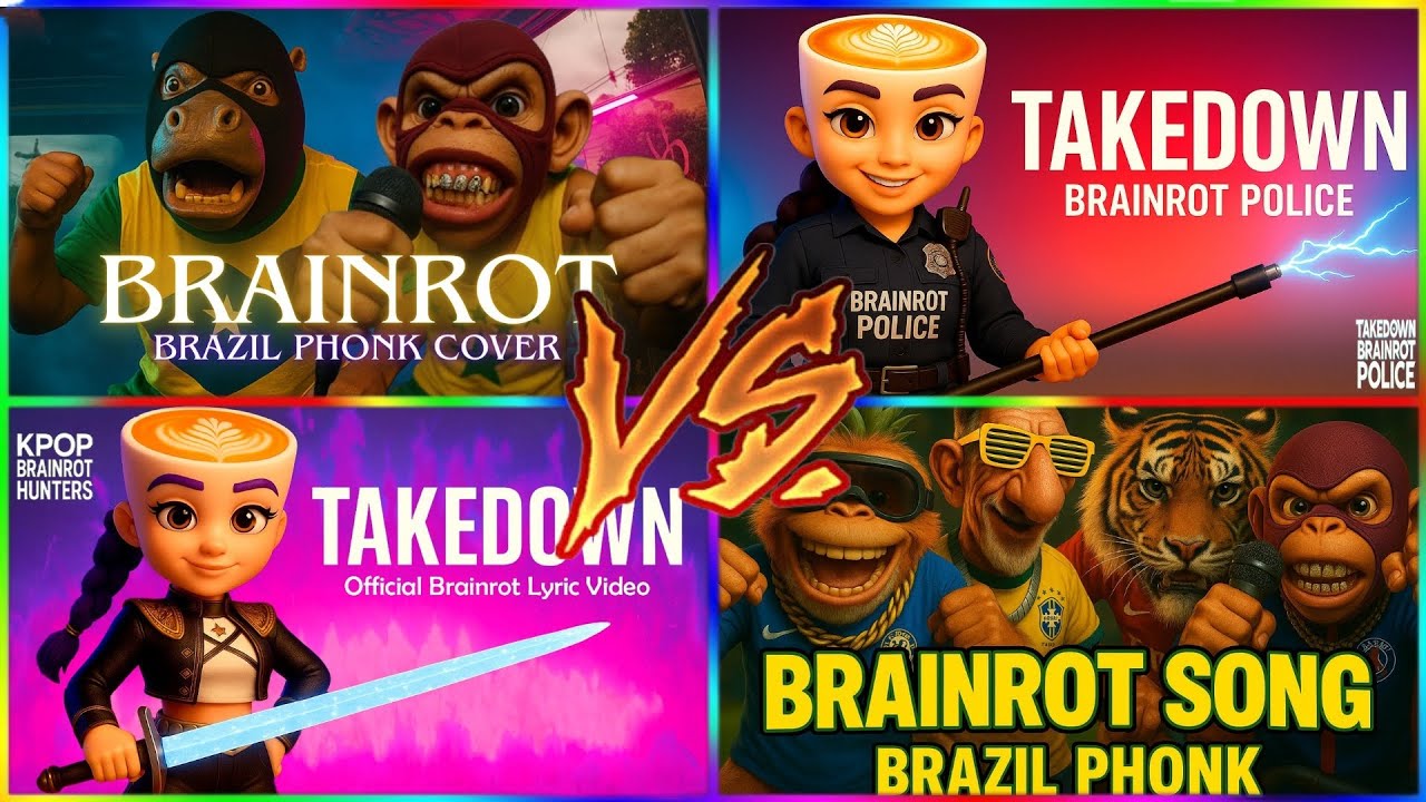 ⚠️ BRAINROT POLICE 🆚 BRAZIL PHONK CREW | ULTIMATE TILES HOP BATTLE! ⚡🎶