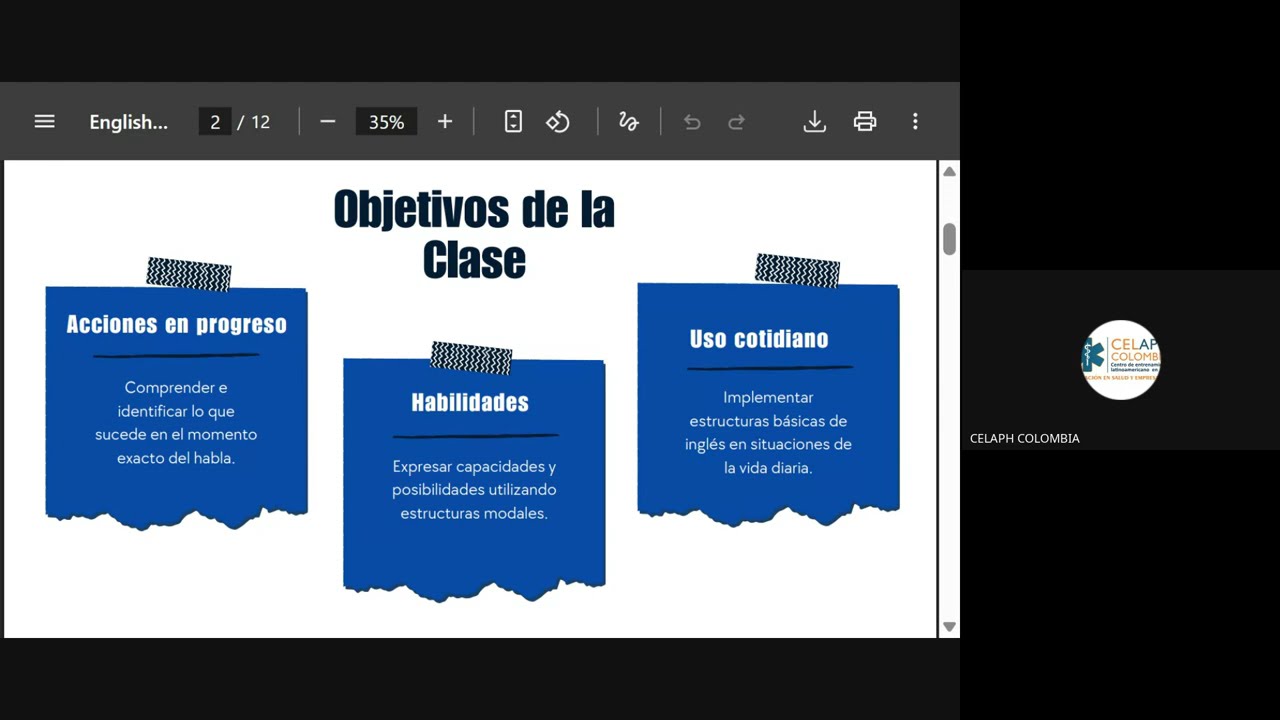 English Class | Present Continuous + Can / Can’t | Rutinas, acciones y habilidades