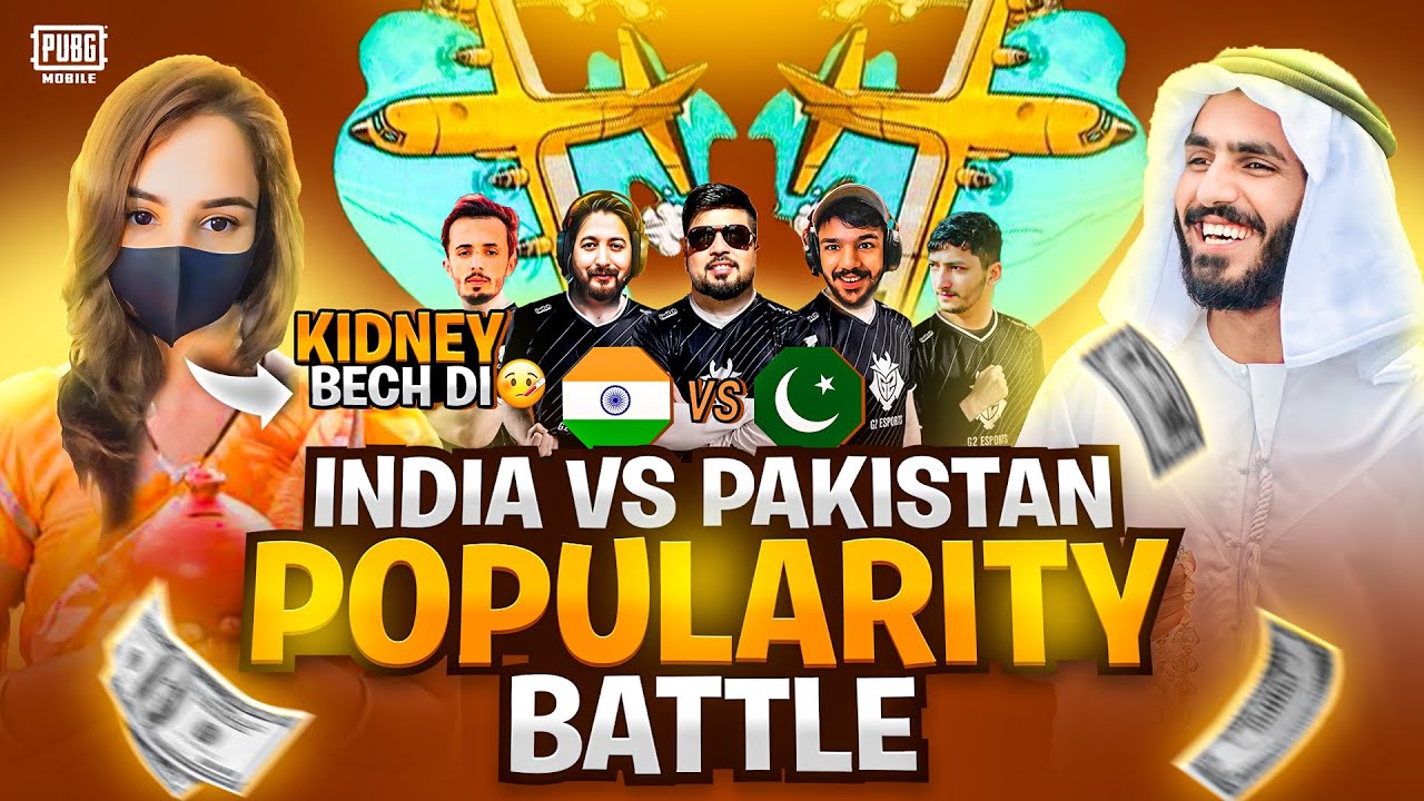 Popularity Battle Pakistan Vs India | Insane Popularity Battle | Pubg Mobile | Fyme Tweety