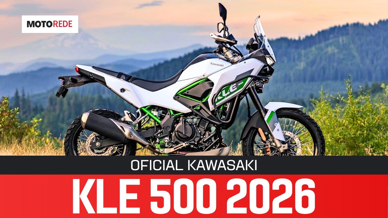 OFICIAL: KAWASAKI KLE 500 2026 Tudo que voc&ecirc; precisa saber! ACABOU PRA IBEX 450?