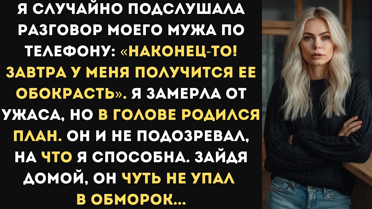 Я случайно подслушала разговор моего мужа: «Наконец-то! завтра у меня получится ее обокрасть».