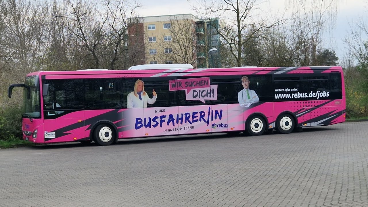 Regionalbus Rostock | Mitfahrt im 118 von Rostock, Dierkower Kreuz bis Bentwisch Bahnhof im Iveco