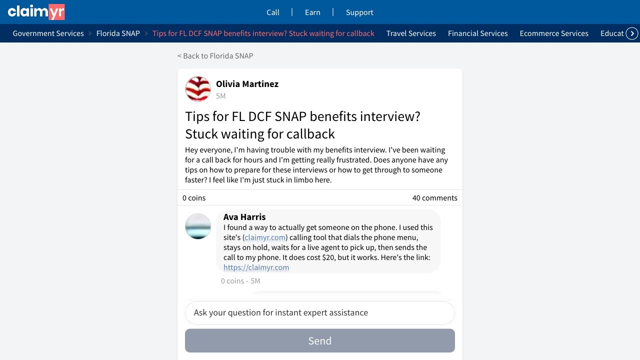 Florida DCF SNAP How to Prepare for Benefits Interview Avoid Long Wait Times