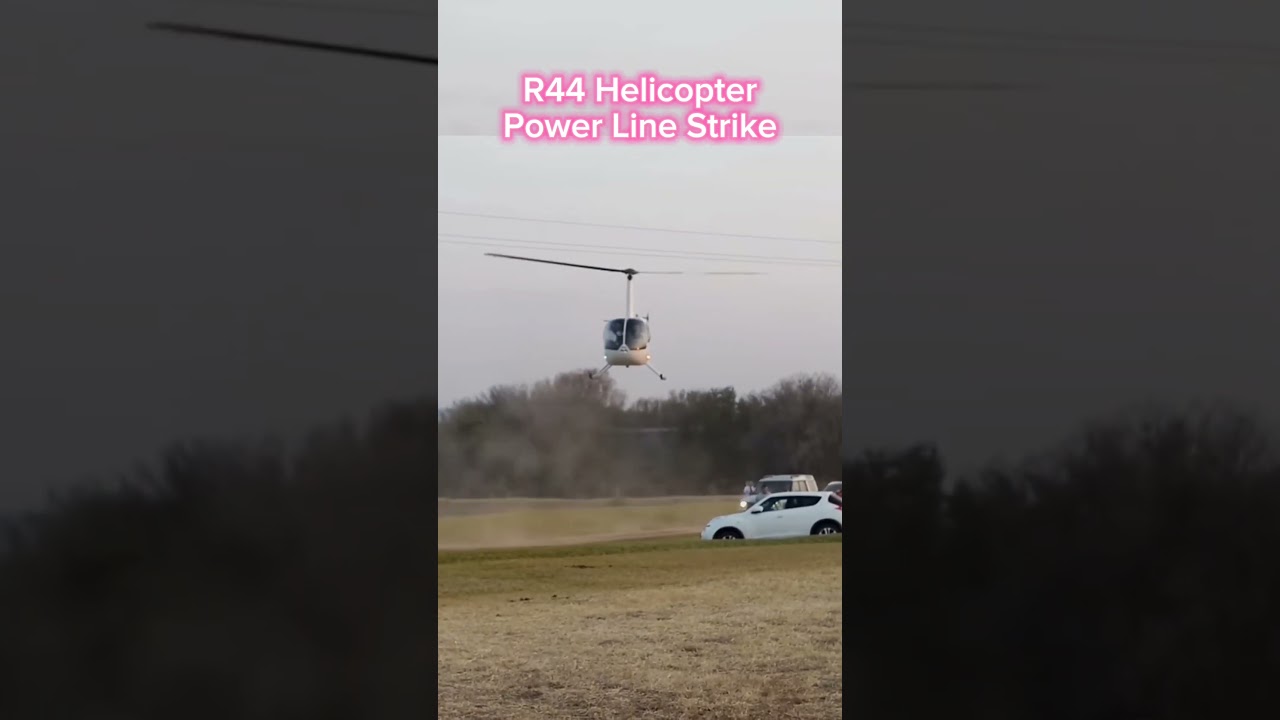R44 Helicopter - Power Line Strike