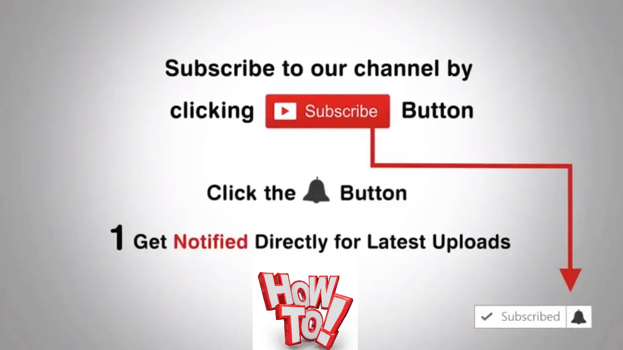 How to Make Subscribe to Our YouTube Channel Intro in easy steps free with bell icon | by How To