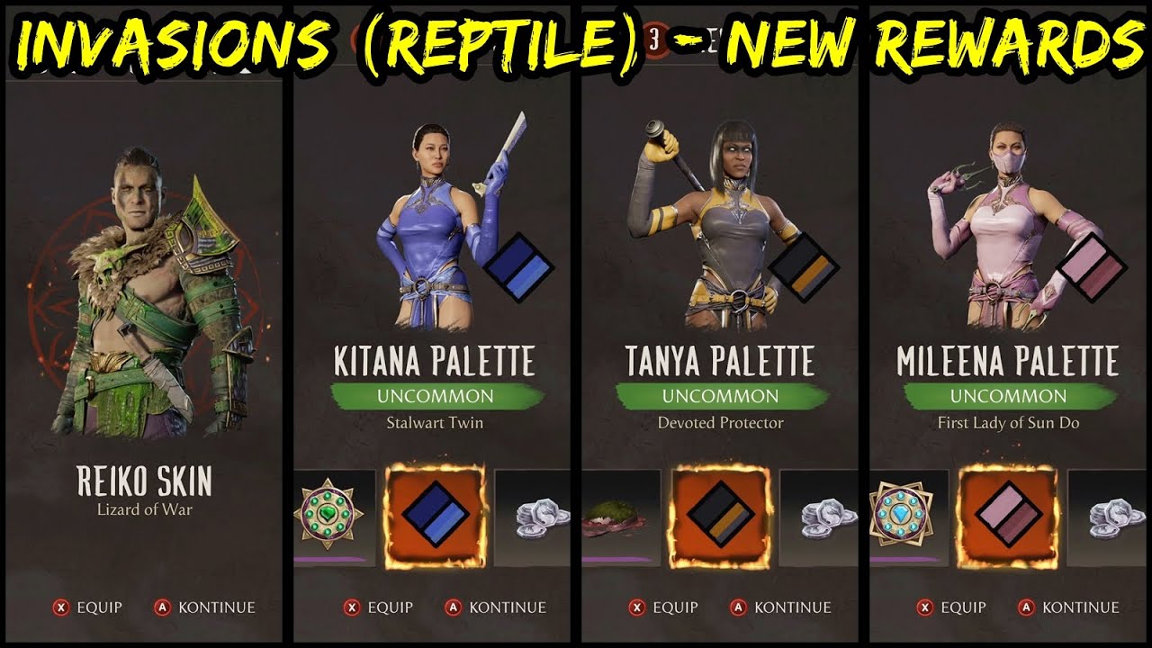 New Rewards Locations - Invasions - Season of the Reptile - Mortal Kombat 1