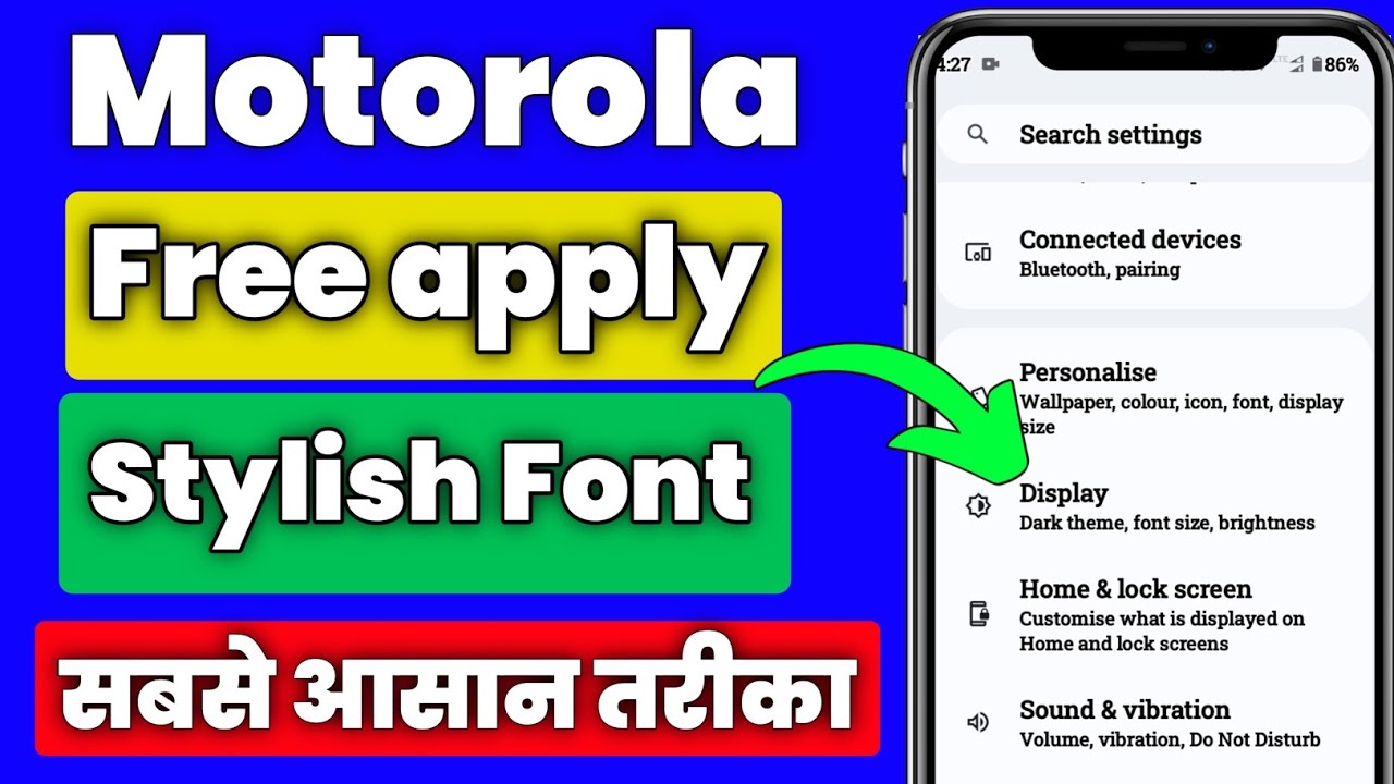 Motorola font style free | Motorola fonts | Motorola font change kaise kare