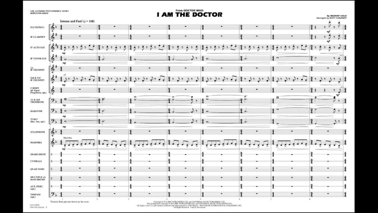 I Am the Doctor (from Doctor Who) by Murray Gold/arr. Conaway