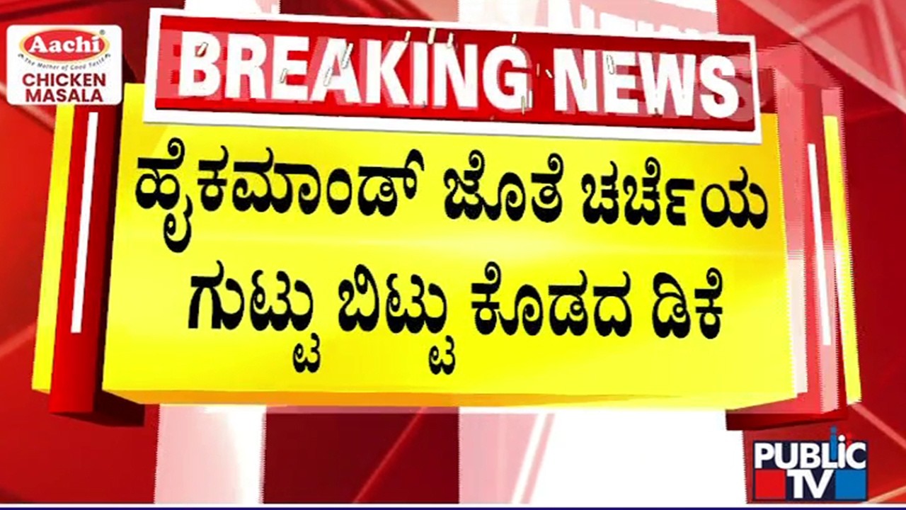 DK Shivakumar Says He Has Come To Delhi For Doing Politics | Public TV