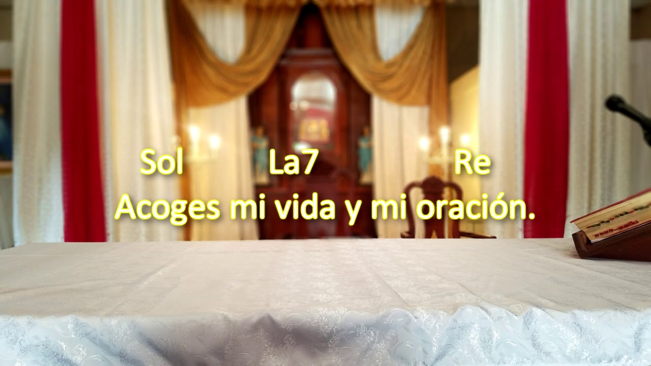 En su mesa hay amor con voz, letra y acordes en Re transpose  -5