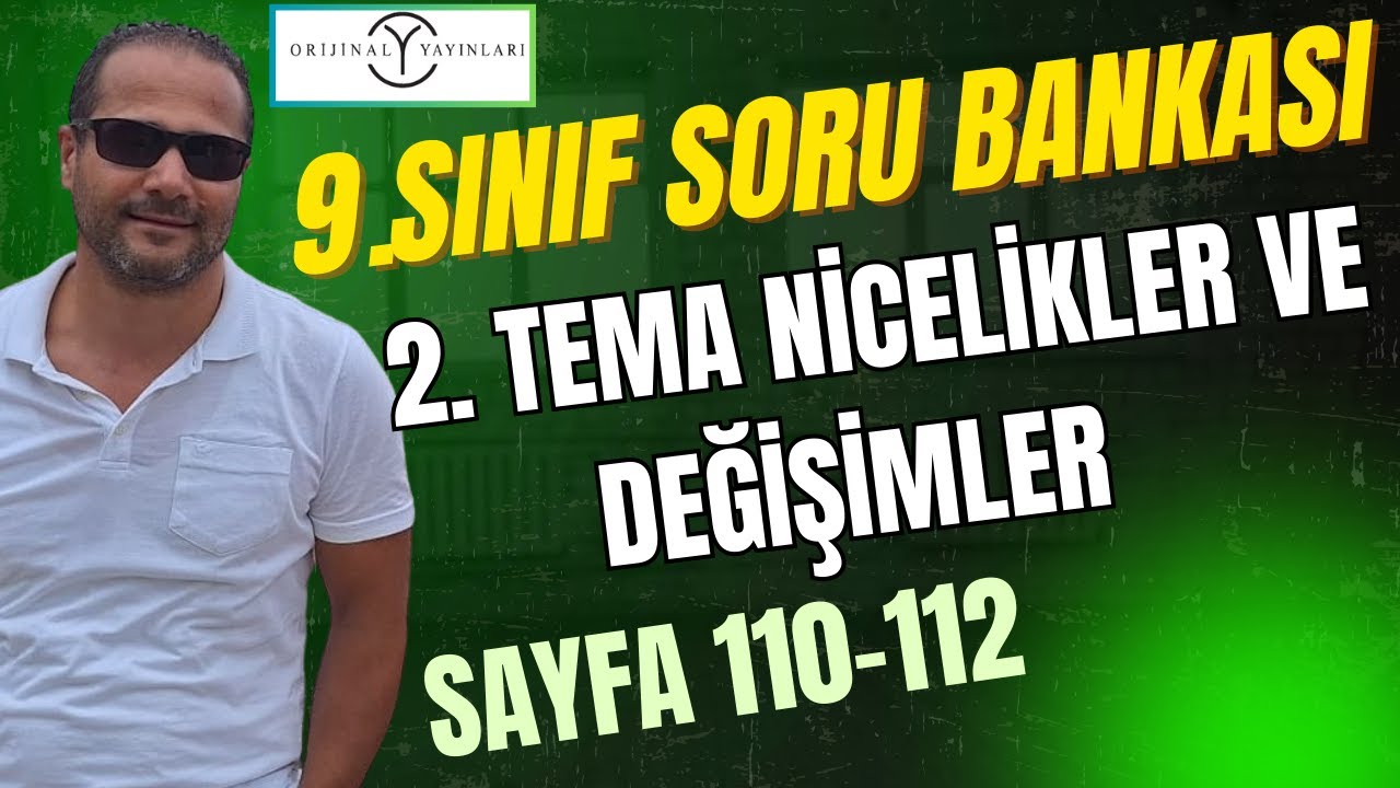 9.SINIF ORİJİNAL MATEMATİK SORU BANKASI ÇÖZÜMLERİ 2026| SAYFA : 110-112#orijinalmatematik #matematik