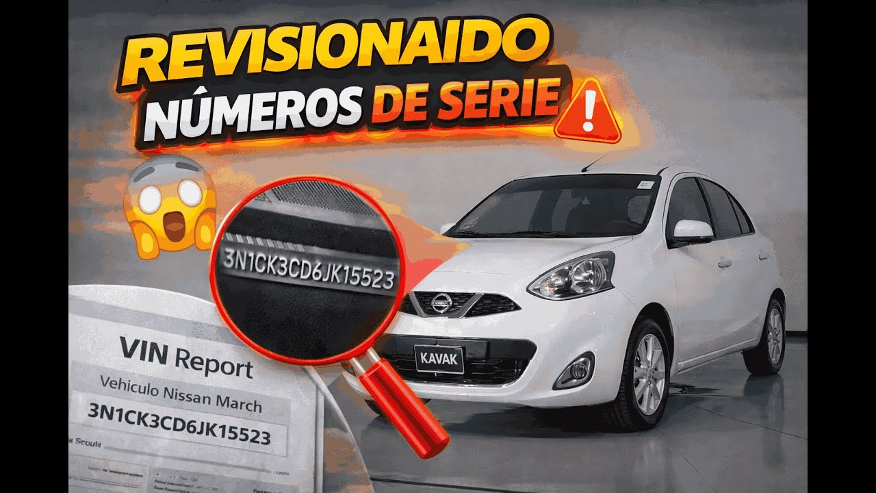 Revisión números de serie (VIN) Nissan March 2011-2020 // DUKCARS AUTOMOTRIZ