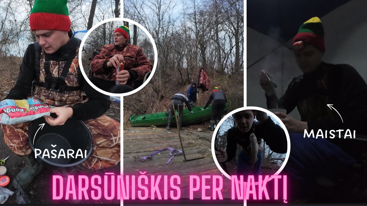 Darsūniškio naktinė žvejyba, maistas, jaukai, žiemos ruoša