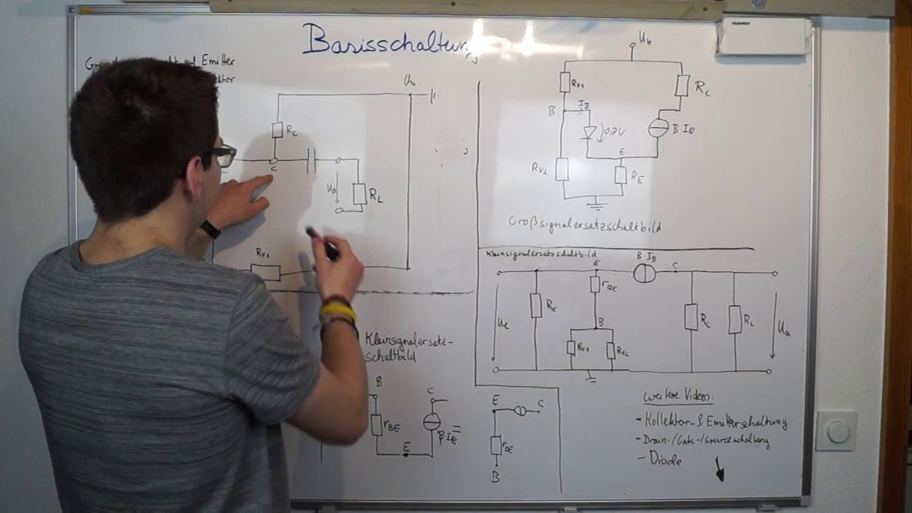 BASISSCHALTUNG / Großsignalersatzschaltbild / Kleinsignalersatzschaltbild  | Elektrotechnik