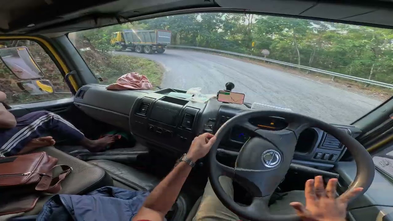 Bharatabenz 1623 Tipper truck Driving POV on Ghats