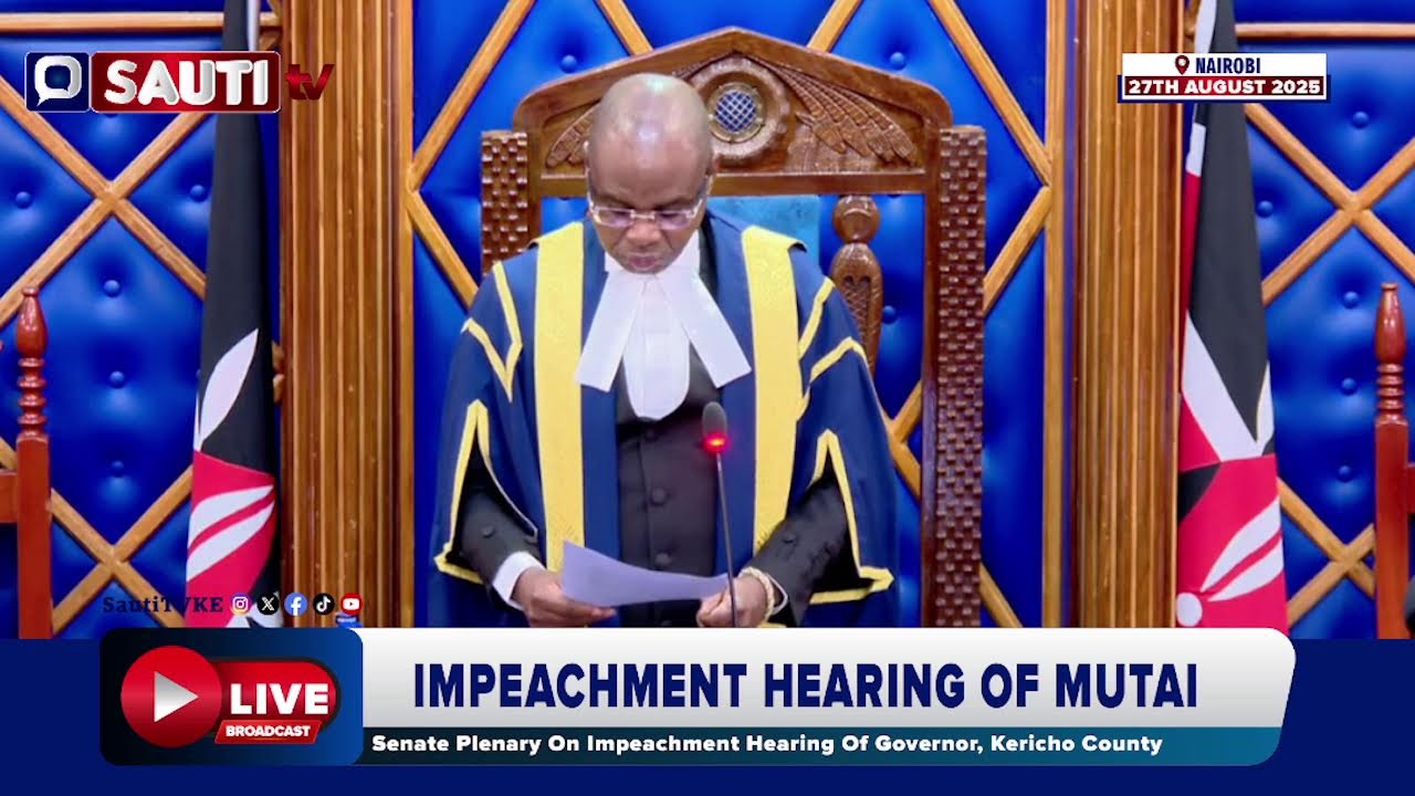 LIVE: Impeachment Hearing of Governor Mutai