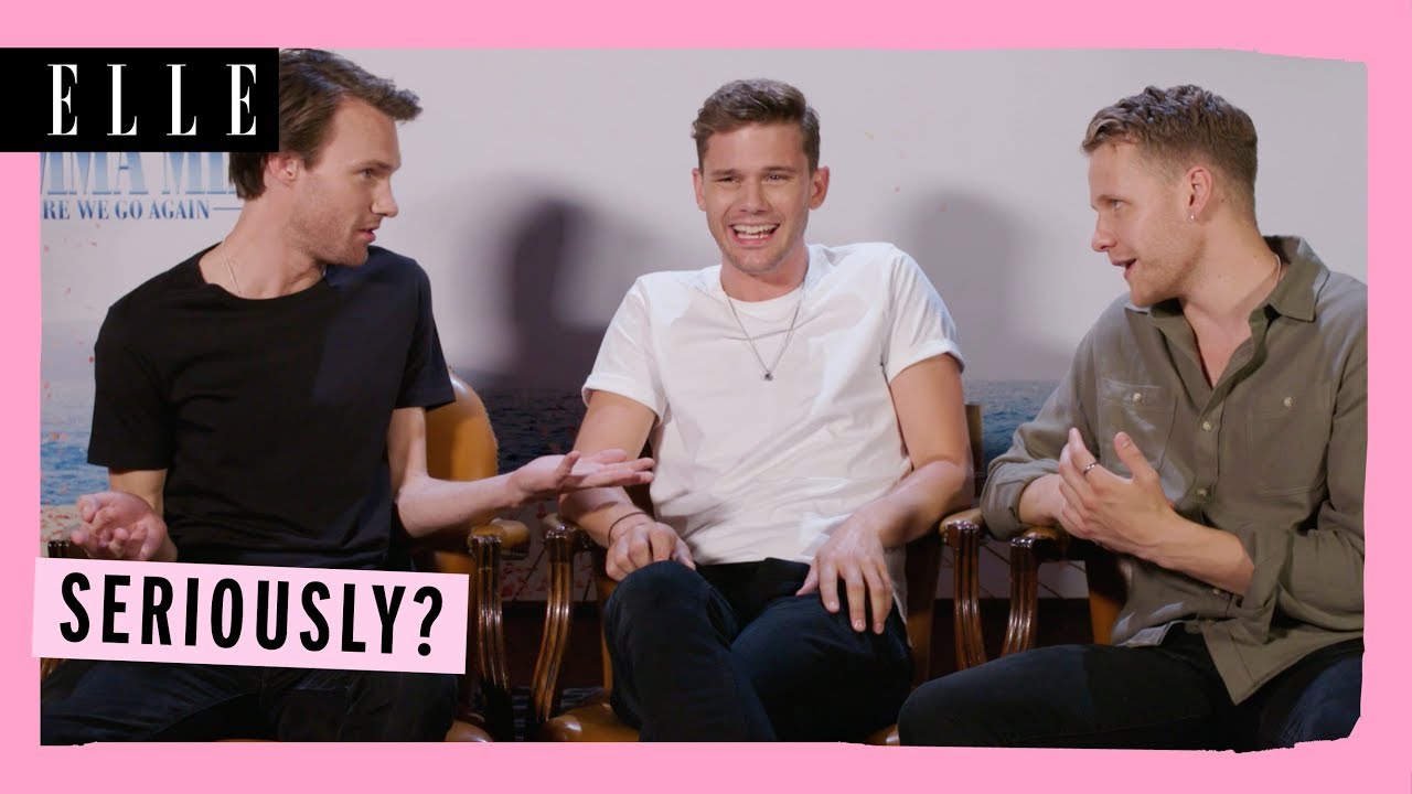 'BEST INTERVIEW EVER!' | Mamma Mia 2 cast | Jeremy Irvine, Hugh Skinner, Alexa Davies
