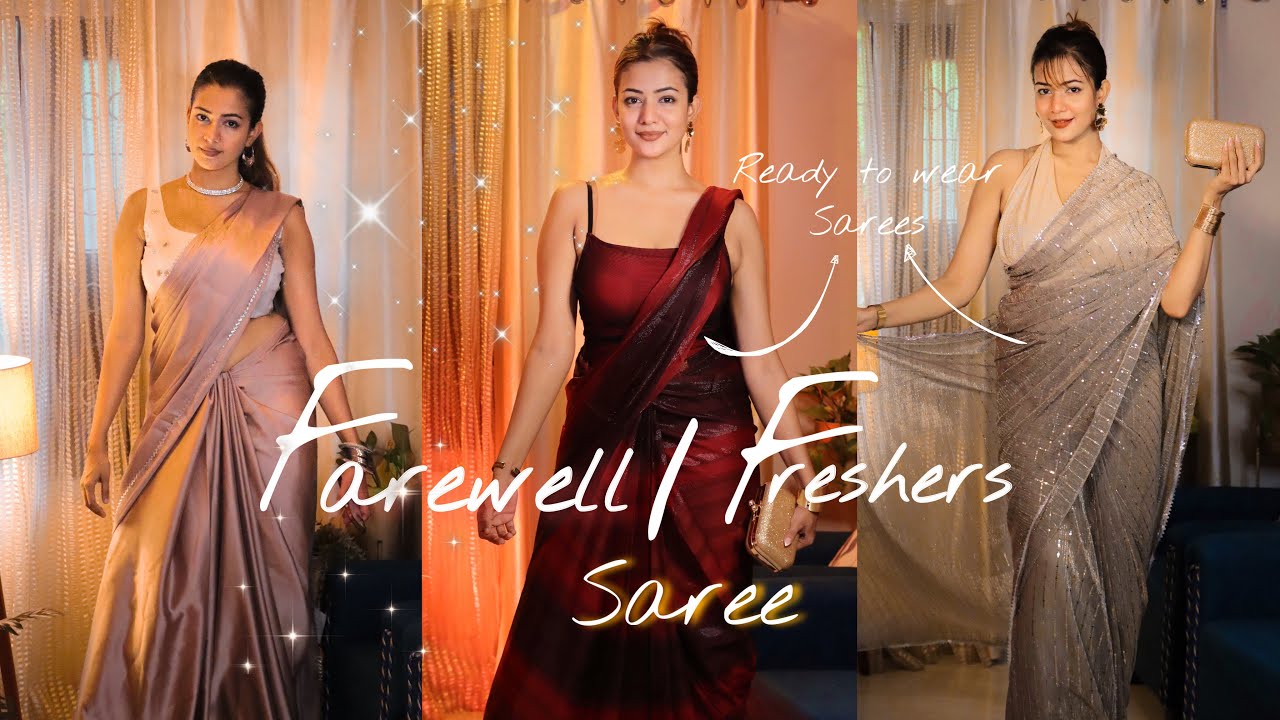 Ready to Wear Saree from Amazon| Pre Stitched Saree for Farewell, Freshers | Amazon Saree Haul 2024