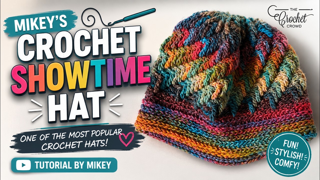 Easy Show Time Crochet Beanie Hat