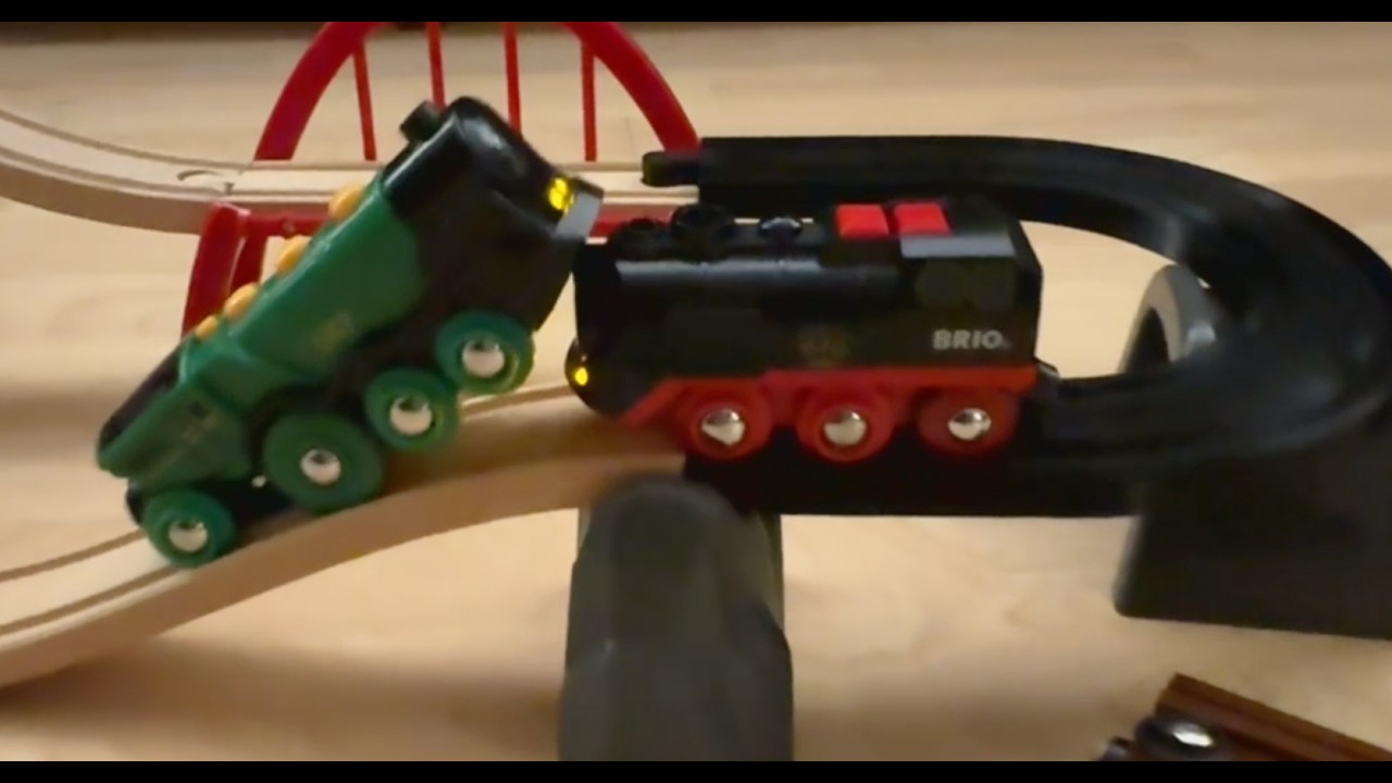 Too Many Trains! 😱 Brio Wooden Railway Multi-Train Collision.Wonder Wheels World Chaos