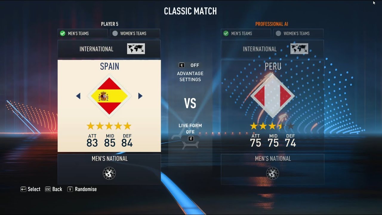 Spain 🇪🇸 vs 🇵🇪 Peru - FIFA23