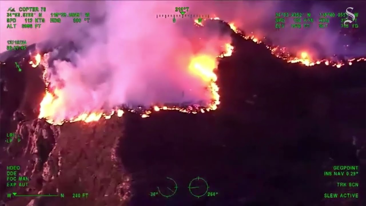 Malibu fire: Raw footage of flames and smoke in California amid wildfire evacuation orders