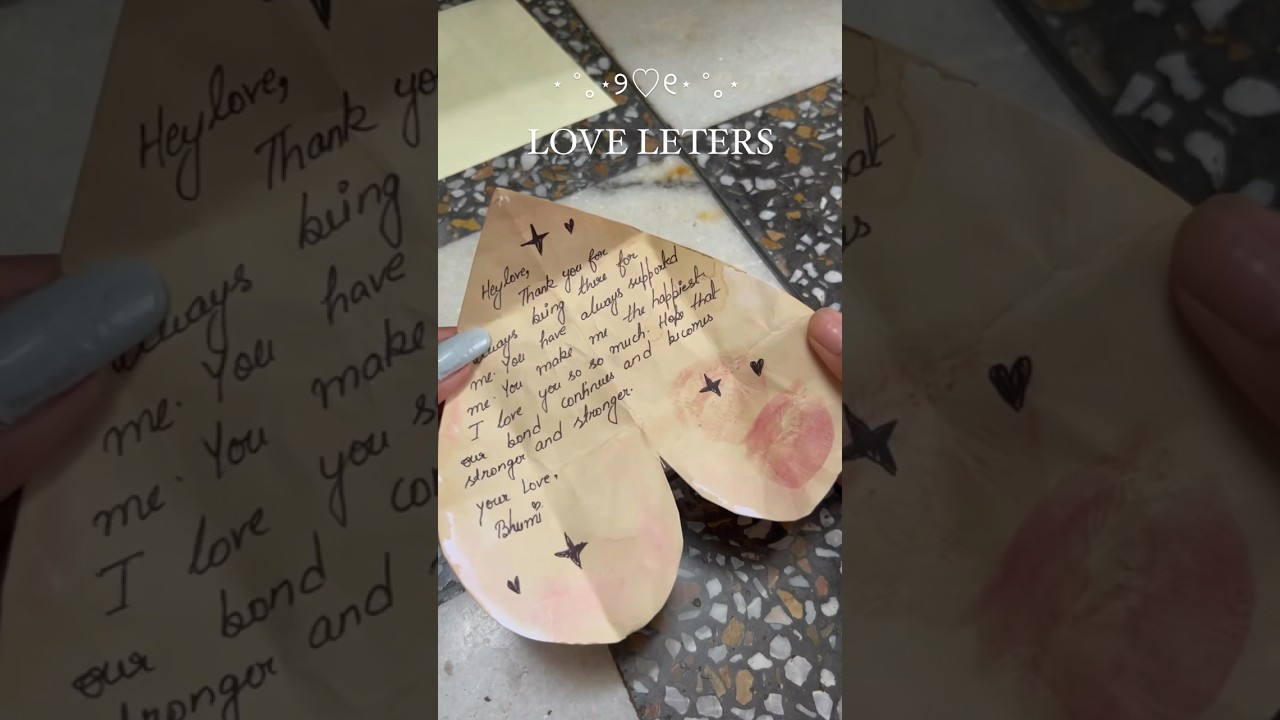 HANDMADE LOVE LETTERS FOR BOYFRIEND 🥺🩷✨#diy #vintage #giftsforhim #aesthetic #loveletter #viral