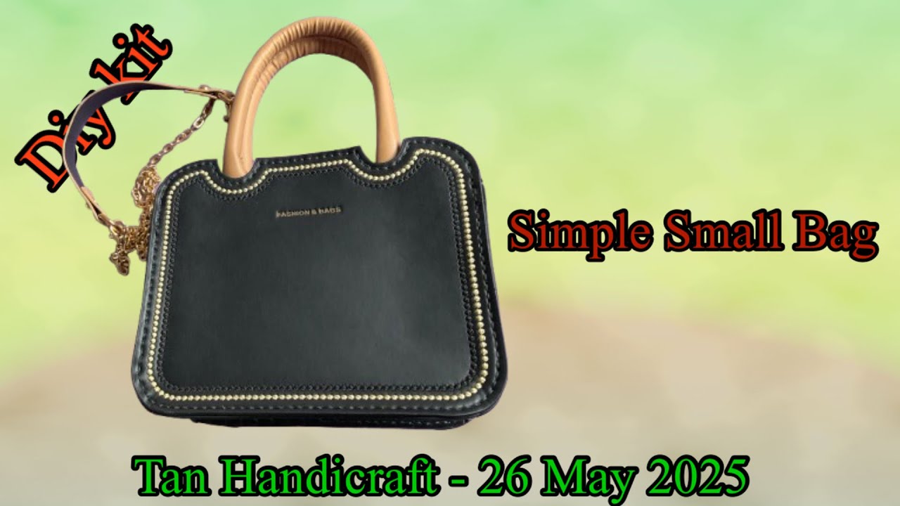 Tutorial ke 1702 - Diy Kit Sewing Simple Small Bag Leather craft