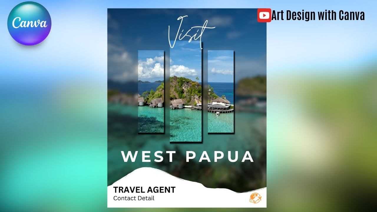 Create Simple Travel Poster Design in Canva Tutorial